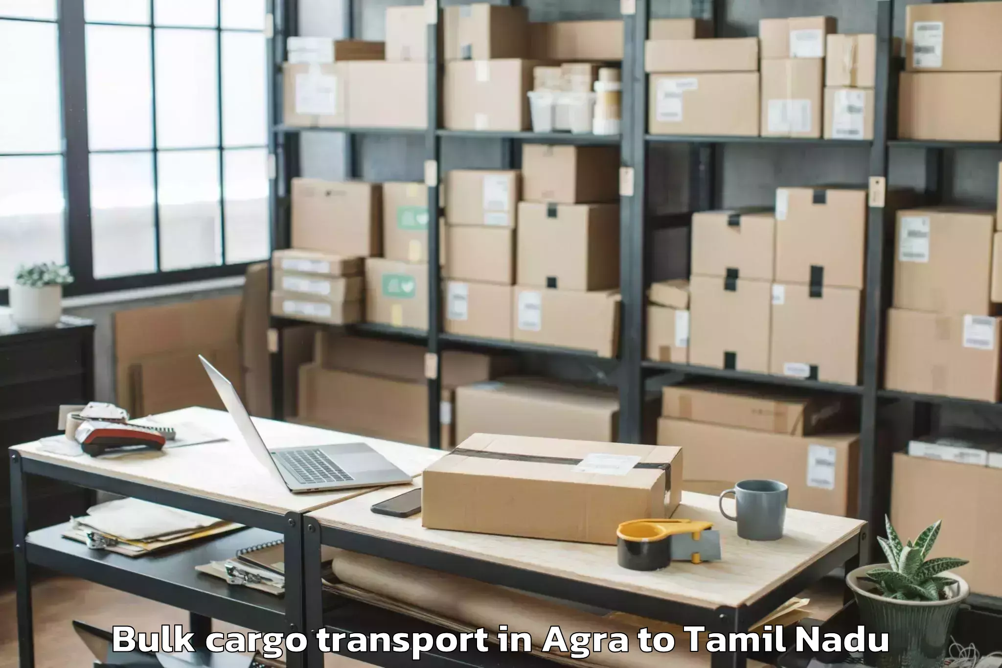 Trusted Agra to Manamelkudi Bulk Cargo Transport